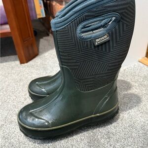 BOGS Kids Dark Green Waterproof Boots